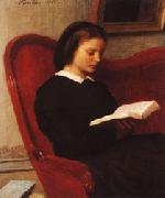 Henri Fantin-Latour The Reader(Marie Fantin-Latour,the Artist's Sister) Sweden oil painting artist